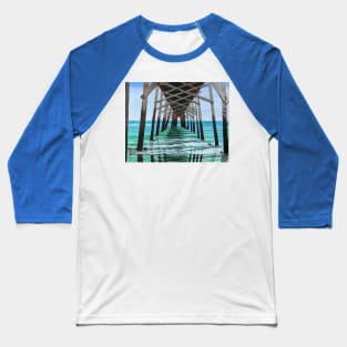 Holden Beach Pier Baseball T-Shirt